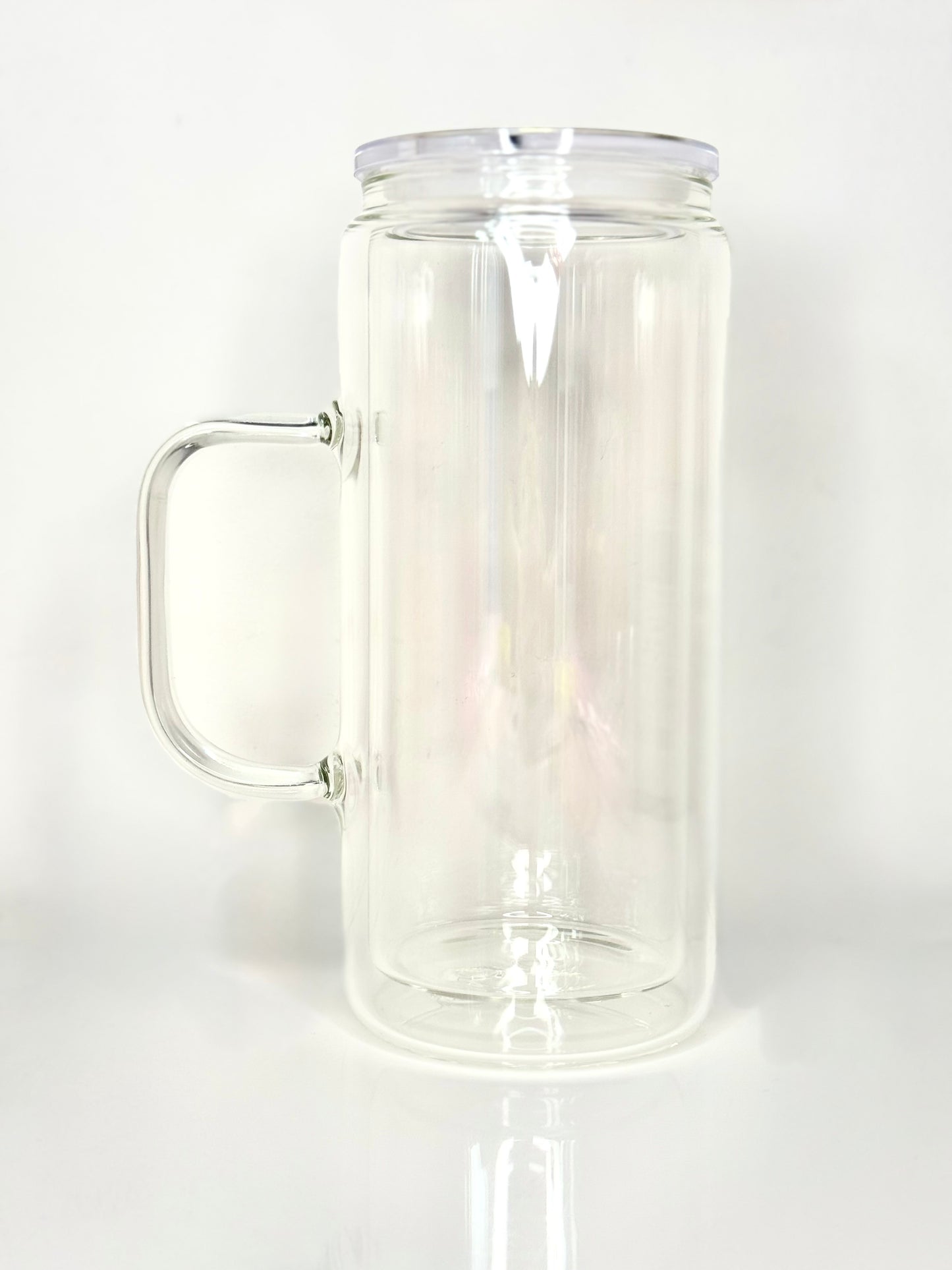 16oz Glass snowglobe with handle